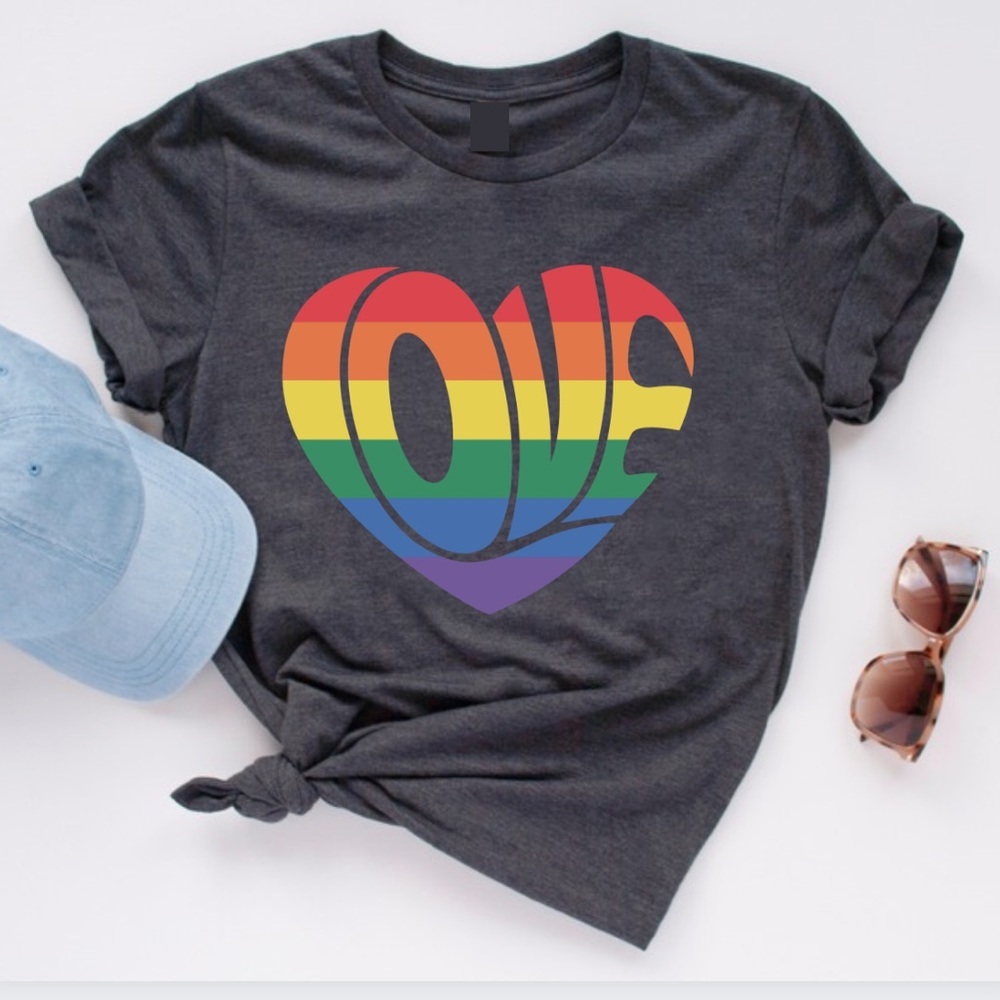 Rainbow Love Shirt, Pride Shirt, S-5X